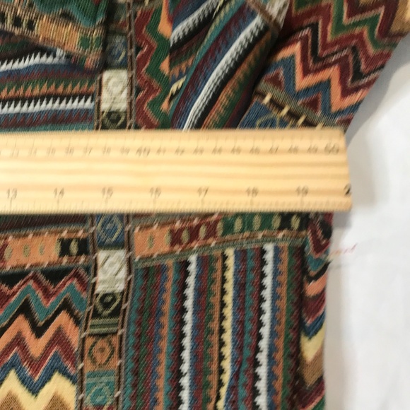 Geometric Patchwork Jacket | Boho Vintage-Style Tapestry Coat - Picture 7 of 12